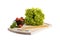 Food ingridients on wooden cutting board