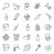 Food Items Doodle Icons Pack