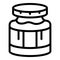 Food jar icon outline vector. Peanut butter