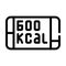 Food kcal line icon vector isolated illustration