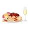 Food lover spaghetti and wine Italian food dinner