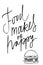 Food makes me happy.Hand letterin