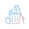 Food misuse gradient linear vector icon
