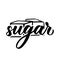 Food pantry custom label sugar. Container sticker. Vector