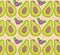 food pattern funny happy cartoon cute avocados with flowers