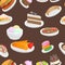 Food pattern vector illustration.