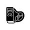 Food pH measurement black glyph icon