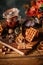 Food photo, tasty cinnamon cookies, holiday decoration