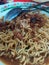 Food photography . Noodles photography . Delicious noodles. Indomie. Fried noodles . Asian food