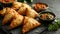 Food Photography: A plate of freshly prepared Samosa