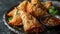 Food Photography: A plate of freshly prepared Samosa