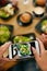 Food Photography On Smart Phone In Restaurant