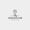 food pin navigation simple flat luxury logo design vector icon element