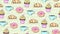 Food pop art handdrawn colorful pattern