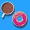 Food Poster. Advertise with Coffee, Donuts