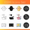 Food preparation icons set