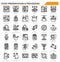 Food preservation and processing icon set