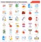 Food preservation and processing icon set