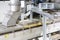 A food processing plant conveyor belt