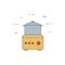 Food processor isolated line icon.