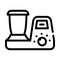 Food processor line icon vector symbol illustration