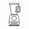 Food processor, mixer, blender icon, outline style