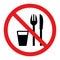 Food prohibition sign Vector illustration.