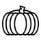 Food pumpkin icon, outline style