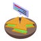 Food raiting icon isometric vector. Safety critic
