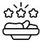 Food raiting icon outline vector. Safety inspection