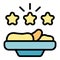 Food raiting icon vector flat