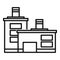 Food recycle factory icon, outline style