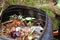 Food recycling bin to make compost from household food waste in a sustainable way