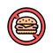 food rejecting color icon vector illustration