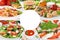 Food restaurant menu collection collage meal eating meals