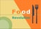 Food revolution logo for eating change or health.