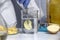 Food safety expert checking potato chips in the laboratory. Close up