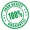 Food safety guarantee rubber stamp