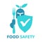 Food safety - knight with fork instead of sword