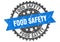 food safety round grunge stamp. food safety