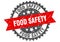 food safety round grunge stamp. food safety