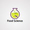 Food science lab logo vector, icon, element, and template for company