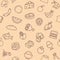 Food Seamless pattern elements and background