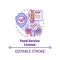 Food service license concept icon