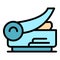 Food slicer icon vector flat