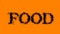 Food smoke text effect orange isolated background