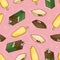 Food and Snack Seamless Pattern