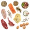 Food Sources of Protein Isolated Top View