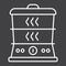 Food Steamer line icon, kitchen and appliance