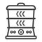 Food Steamer line icon, kitchen and appliance